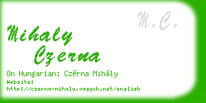 mihaly czerna business card